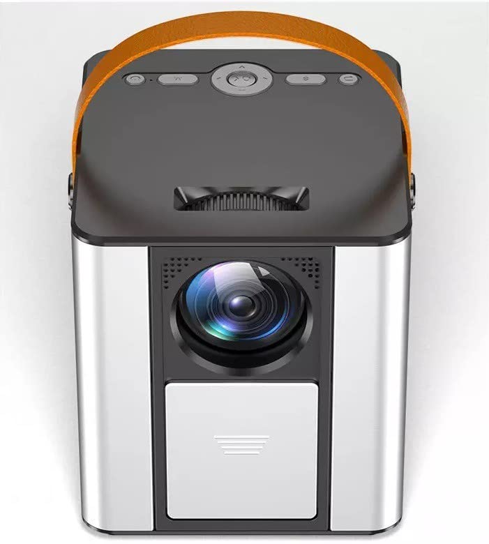 BIGASUO BGP23 Portable Projector front view with handle and lens.