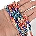Justinstones Dyed Multi-color Shell Rice Oval Triple Strands Twisted Rope Vintage Statement Necklace Multi Layer Beads Chain Choker Necklace 23 Inch
