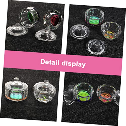 Vasos de cristal para arte de uñas, set de 2 unidades miniatura 7