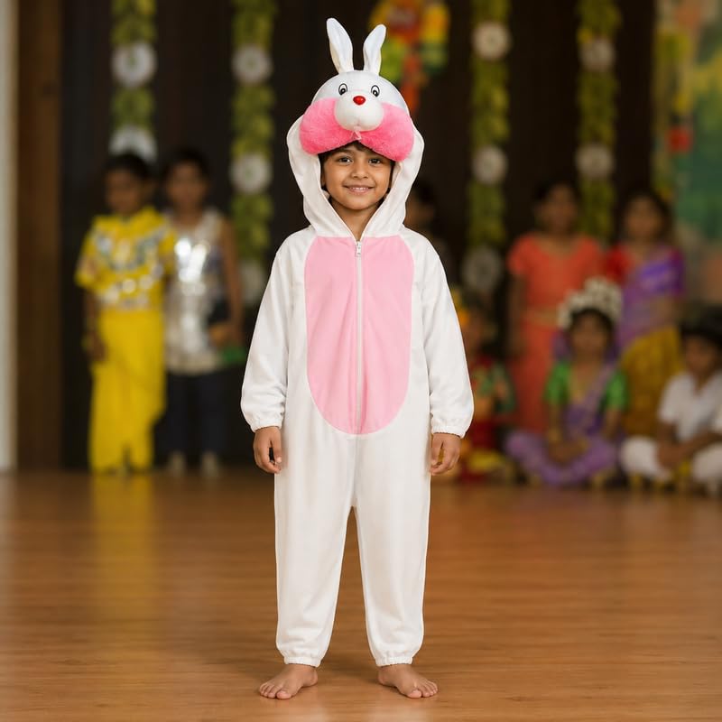 Image of Animal Costume for Kids | Plush Fancy Dress Costume for Boys & Girls |School Fancy Dress, Annual Day, Jungle Theme, Role Play, Halloween & Birthday Party