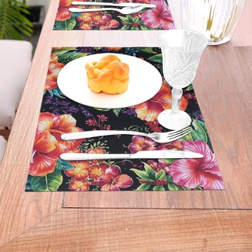 Sets de table antidérapants en vinyle lavable pour table de cuisine - 8