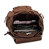 Rucksack aus Leder, lässig, Unisex, Segeltuch, Rucksack, Schultertasche, Schultertasche im Freien, kaffee, 27.9 x 16 x 41.9 cm #4