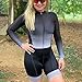 Triathlon Anzug Kleidung Frauen Radfahren Jersey Skinuit Body Set Team Jumpsuit Kits Langarm 9d Gel Pad Taschen (Color : 01, Size : Large)