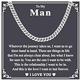 【Gifts for Him】 Looking for the perfect gift to express your deep love and appreciation for your boyfriend/ husband? Our Cuban Chain Necklace is the ultimate choice! Crafted with care and attention to detail, this mens necklace is a fashionable craft...