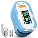 HOMIEE Oxímetro de Pulso,Para Niños y adultos, Pulsioxímetro de Dedo Profesional, Medidor de Oxígeno en Sangre SpO2 (AZUL)