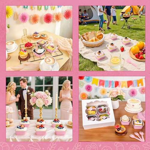 Save 20% on 50 Pcs Mini Cake Pans with Lids & Spoons