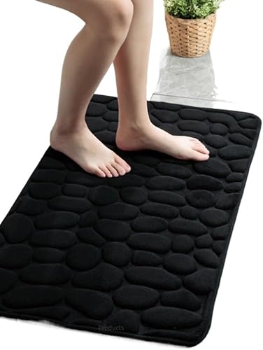 Miniatura 1 de Alfombra antideslizante de baño con relieve de Adoquines, alfombra antideslizante de Vellón Coral para Bañera, Suelo de Ducha, Felpudo, Almohadilla