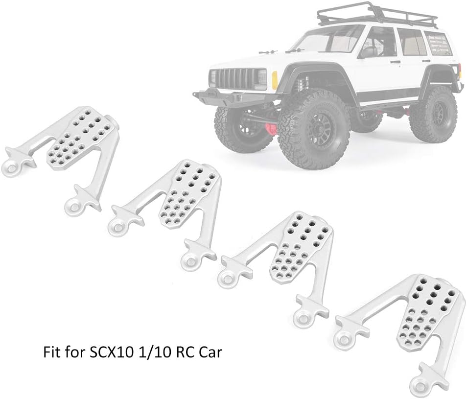 VGEBY Metal Adjustable Shock Damper Towers Mount Multihole Accessory Fit for SCX10 1/10 RC Car (Silver) Scx10 Body Posts