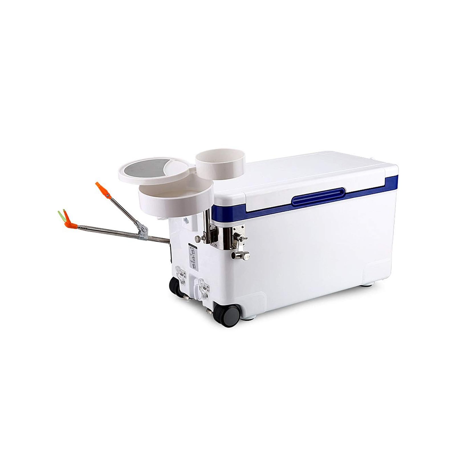 VducK Insulation Fishing Box with Seat & Lifting Leg, 42L Fishing Gear Supplies Accessories Lock Cold Sea Fishing Box