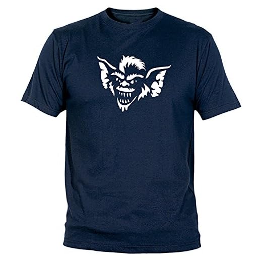 Camisetas EGB Camiseta Gremlin Malo Adulto/niño ochenteras 80´s Retro (L, Marino)