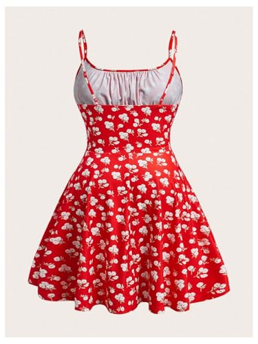 Image of Verdusa Women's Plus Size Floral Summer Dresses Boho Short Sundress Holiday Cami Flowy Dress