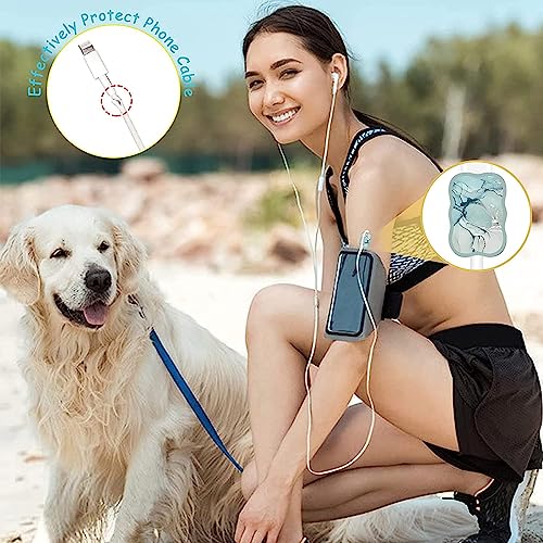 Image of Iphone Protective Case Cover for 18W 20W iPhone 16 15 14 13 12 11 Pro Max Fast Charging Cable Adapter Charger, Cute Lightning Data Cable Case for iPhone Charger,(GREEN MARBLE)