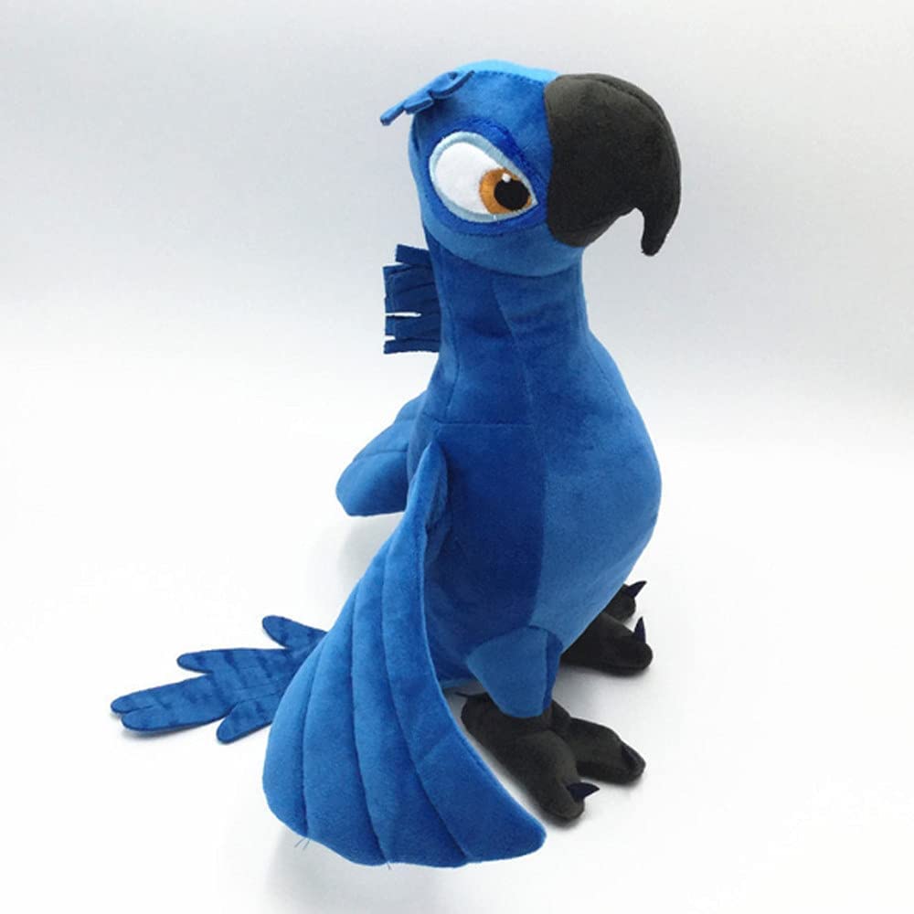 Huegu Parrot Plush Toys Plush Blue Parrot Bird Plush Doll Toy Rio Cartoon Blue Parrot Rio Movie Cartoon Plush Toy Blue Parrot Blu&Jewel Bird Doll (Color : Navy Blue)