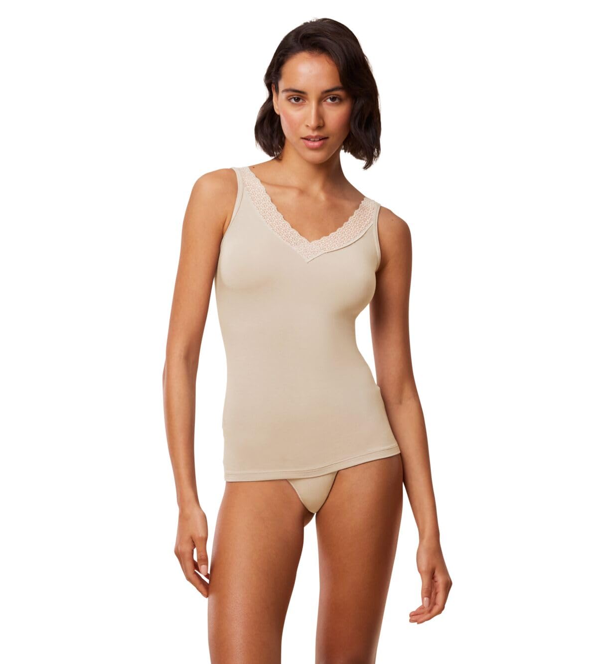Triumph Women's Beige Tank Top Feel Of Modal Tank