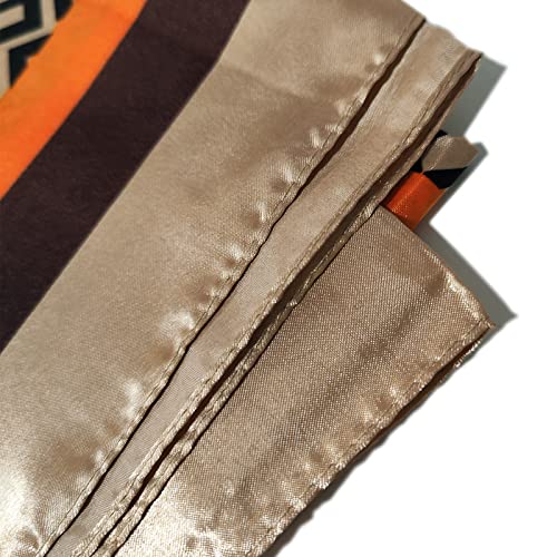 35 Inch Women Head Scarf, Satin Hair Scarf, silk feel, for wrapping hair and sleeping at night（E）4