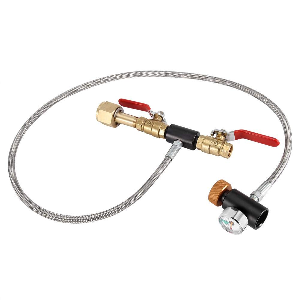 Adattatore di Ricarica CO2 con Tubo Flessibile, Adattatore di Ricarica bombola di CO2 G1/2 con Tubo Flessibile per riempimento Sodastream Adattatore Ricaricabile(36"con Calibro)
