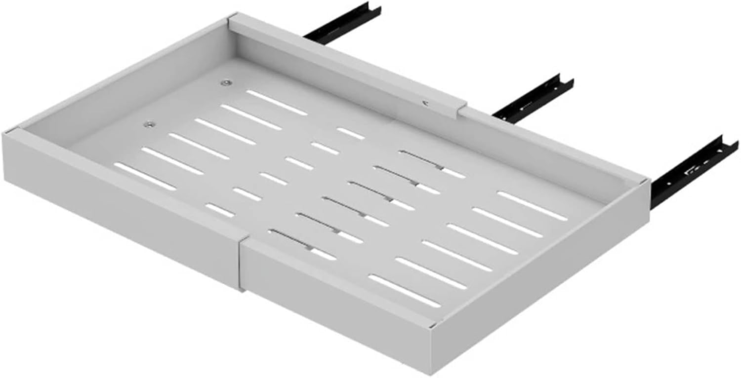 Expandable Pull Out Cabinet Organizer - Slide Out Drawers for Kitchen, Pantry & Bathroom - Adhesive Roll-Out Shelves for Easy Storage & Organization