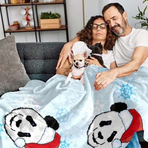 Plaid panda doux pour des soirées cocooning chaleureuses sur le canapé