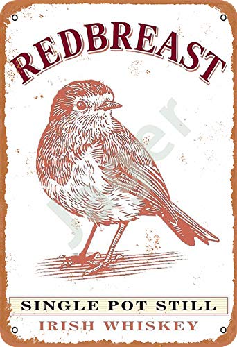 Jager Redbreast Irish Whiskey Single Pot Still Retro Metal Decor Wall Plaque Vintage