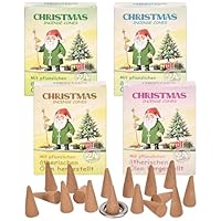 Christmas Incense Cones Variety Pack, 4 Boxes, 96 Cones Total