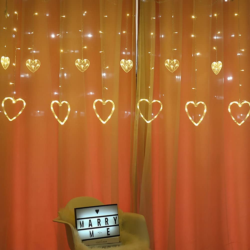 JANRONCurtain Lights, 138 LED Curtain Fairy Lights 2.5m Plug in Powered Waterproof Window Lights, 8 Modes Control Outdoor/Indoor Copper Wire Light for Wedding Party Christmas Decorative