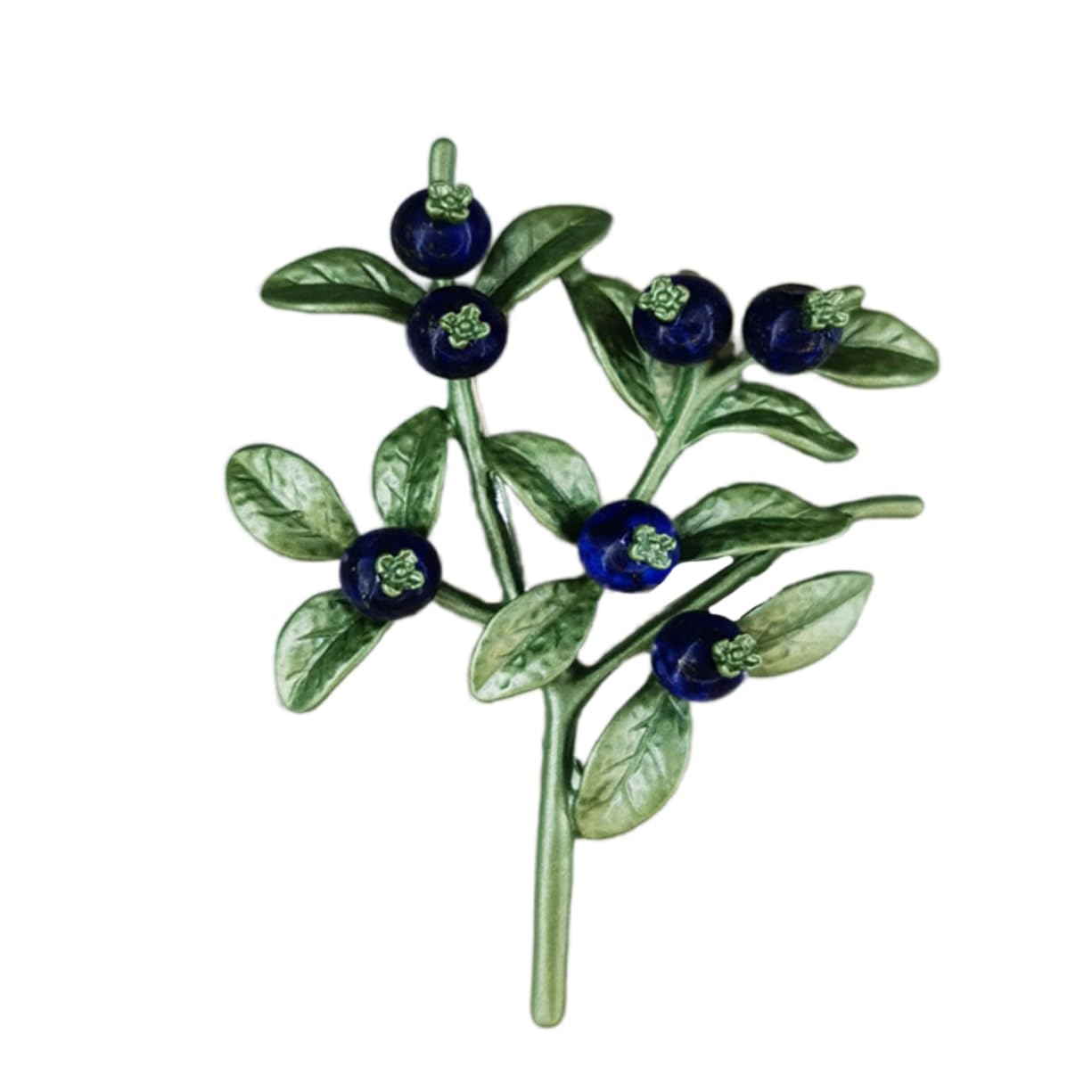 Broche créative blueberry branch verte, le cadeau rétro idéal pour elle - 8
