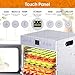 Dehydrators for Jerky, 8 Stainless Steel Trays, 600W Fruit Dehydrator, 24H Timer and 190°F Temperature Control, Overheat Protection, Food Dryer for Jerky, Herbs, Fruit, Dog Treats
