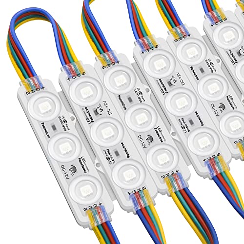 LED Window Lights Storefront Lights for Business Upgraded LED Modules Waterproof Store Decorative Light for Advertising Letter Signs Lightbox RGB 120 Pieces 3 LED Strip Light 60 FT