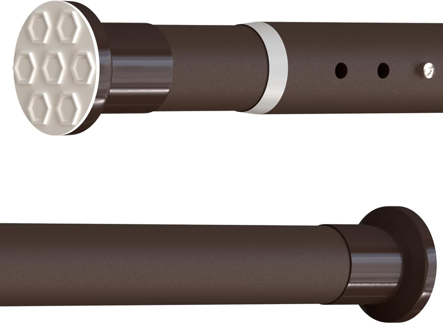 Oxdigi Tension Shower Doorway Curtain Rod/Adjustable 122.1-141.7 inches No Drilling Window Curtain Rod for Bethroom, Indoor Decor/Bronze 122.1" - 141.7" Bronze