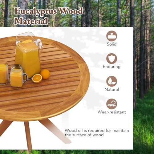 Tangkula-Round-Bistro-Table-Indoor-Outdoor-Coffee-Table-wSolid-Structure-Slatted-Tabletop-Stable-Legs-355-Wood-Dining-Table-for-Patio-Garden-Poolside-Backyard-Easy-Assembly-Natural Tangkula Round Bistro Table Indoor Outdoor Coffee Table wSolid Structure Slatted Tabletop Stable Legs 355 Wood Dining Table for Patio Garden Poolside Backyard Easy Assembly Natural