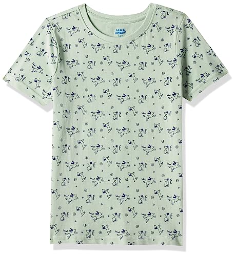 Image of Amazon Brand - Jam & Honey Boys Boys 100% Cotton Printed Half Sleeves T-Shirt | Age 2-12 Years (Pack of 2)