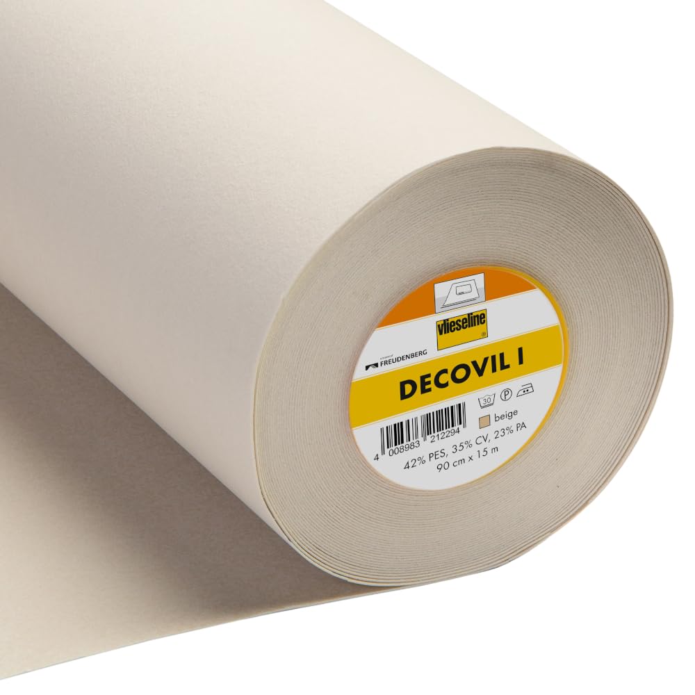 Oh Sew Crafty Limited Beige Vlieseline Decovil Heavy Iron On Fusible Interfacing/Interlining 90Cm Wide (Price Per Metre)