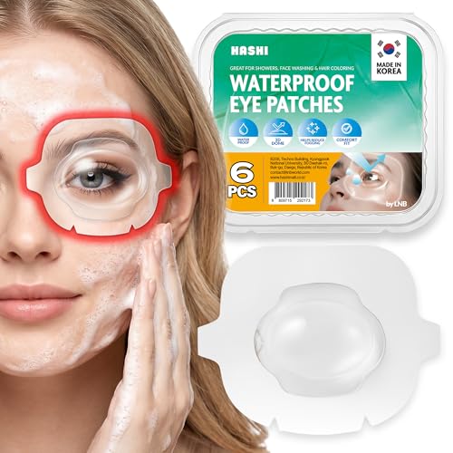 HASHI 6-Count Disposable Waterproof Lash Shield Made in Korea Eye Cover Patch for Eyelash Extension Care Showering & Face Washing