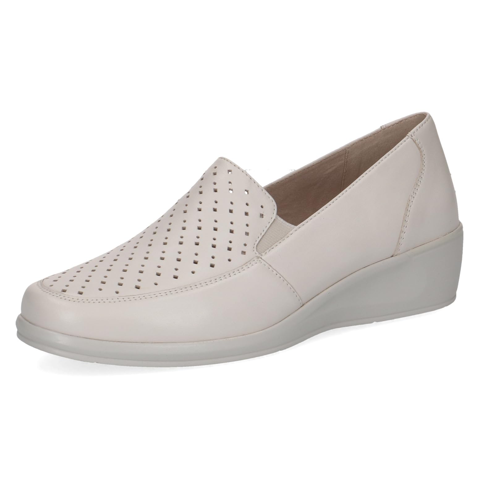 CAPRICE Women's Leather Moccasin, White (OFFWHITE Nappa), 6.5 UK