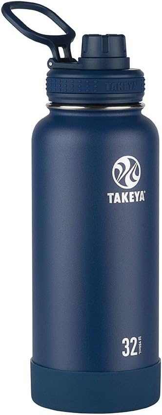 Takeya Actives Insulated Stainless Water Bottle with Insulated Spout Lid, 24oz, Arctic