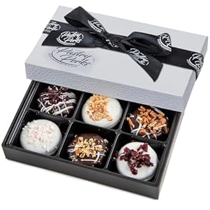 Pastry Perks 6 Gourmet Chocolate-Covered Cookies, Gift Basket – Holiday Gift Box for Men, Women, and Grandma – Birthday Treats & Food Delivery Gift Ideas