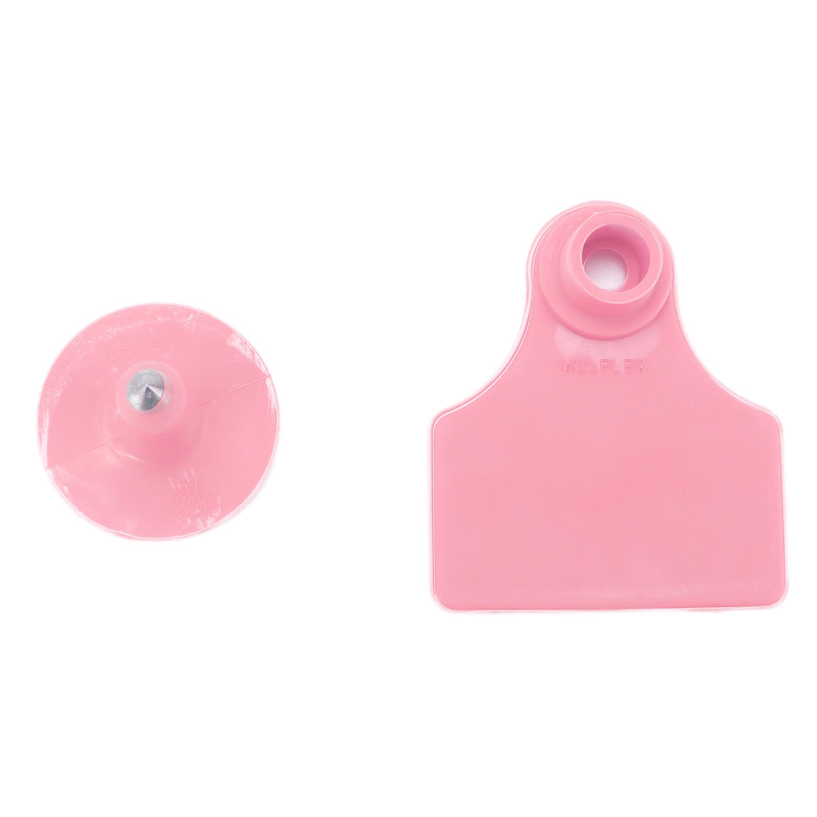 Wakects Etichetta Auricolare in Plastica per Orecchie di Maiale Vuota, 100 Set, 5 X 4 Cm, con Spilli Inclusi, per Ovini, Bovini, Suini, Identificazione del Bestiame, Allevamento Agricolo, (PINK)