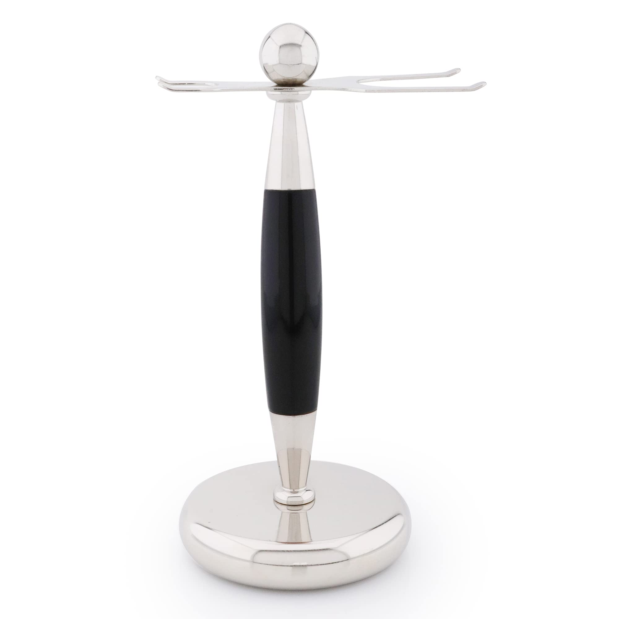 Jag Shaving Rasierset - 4-teiliges Rasierset - JAG's LEE Range - Schwarz Synthetikshaar Rasierpinsel - 5 Kante Rasierklingen Rasierhobel - Rasierschale - Rasierständer - Schwarz Geschenkset