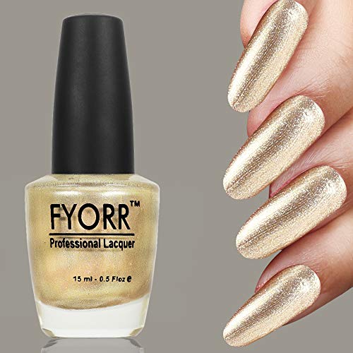 Image of Gold Rush Professional Nail Polish | Long Lasting, Quick Dry, Chip Resistant, High Shine Nail Paint | Smooth & Easy Application, Vibrant Trendy Shades for Women & Girls Party Daily Use 15ml
