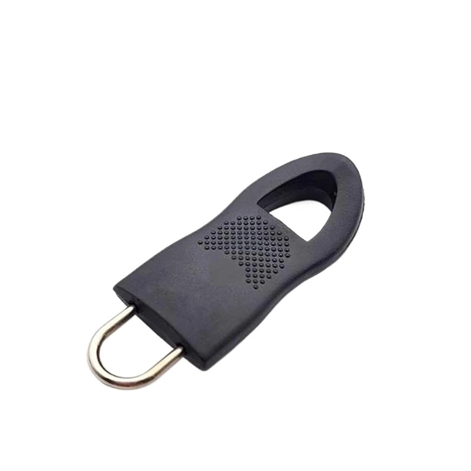 Zipper Pull Replacement Parts, Zipper Pulls 100pcs Removable Pull DIY Multicolor Head Accessories Clothes Bags(Black)