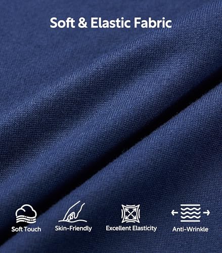 Image of DAVID ARCHY Mens Pajamas Set Ultra-Soft Sleepwear Classic Notched Collar Top & Bottoms Loungewear with Pockets
