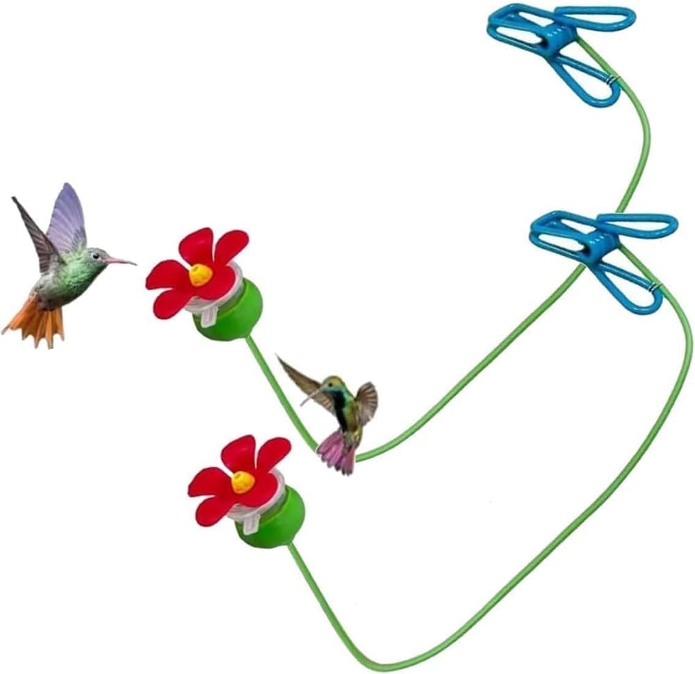 Hat Clip Hummingbird Feeder,Unique Mini Hat Clip Hummingbird Feeder for Outdoors, Gift for Bird Lovers, Good for Close Encounters with Hummingbirds,Wand Hat Clip Hummingbird Feeder