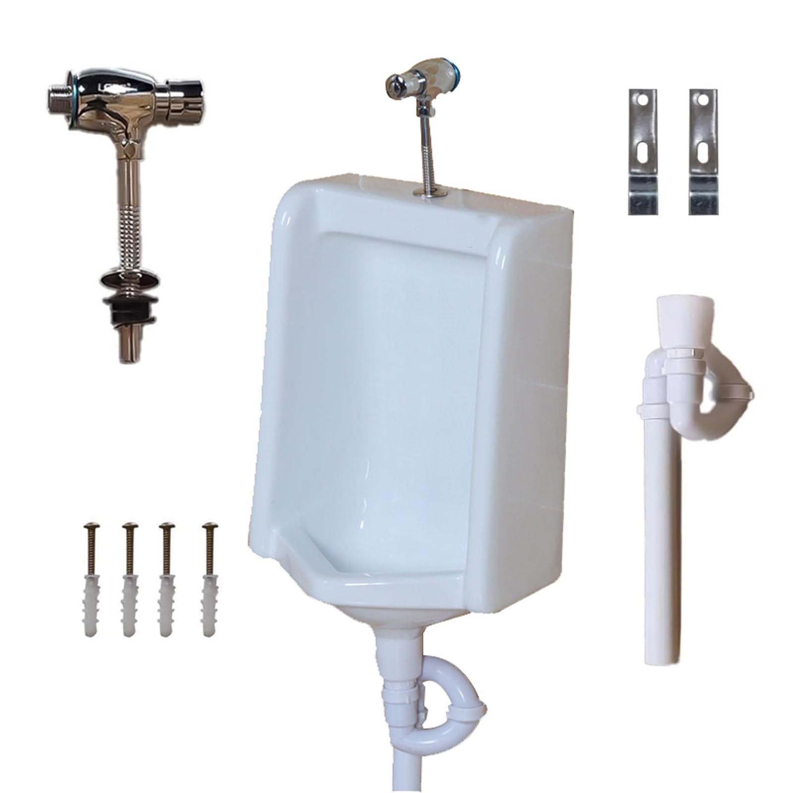 Urinario de pared para hombre con válvula de descarga urinarios de cerámica para baños, hoteles, centros comerciales, uso doméstico, diseño de ahorro de espacio para baños modernos