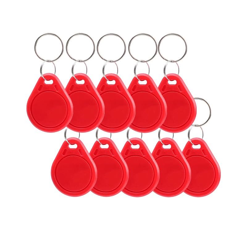 13.56 MHz UID Writable Rewritable Clone IC Smart Keychain, Compatible with MIFARE Classic 1K, RFID Blank Tag for Access Control Key Tag Rewritable (10