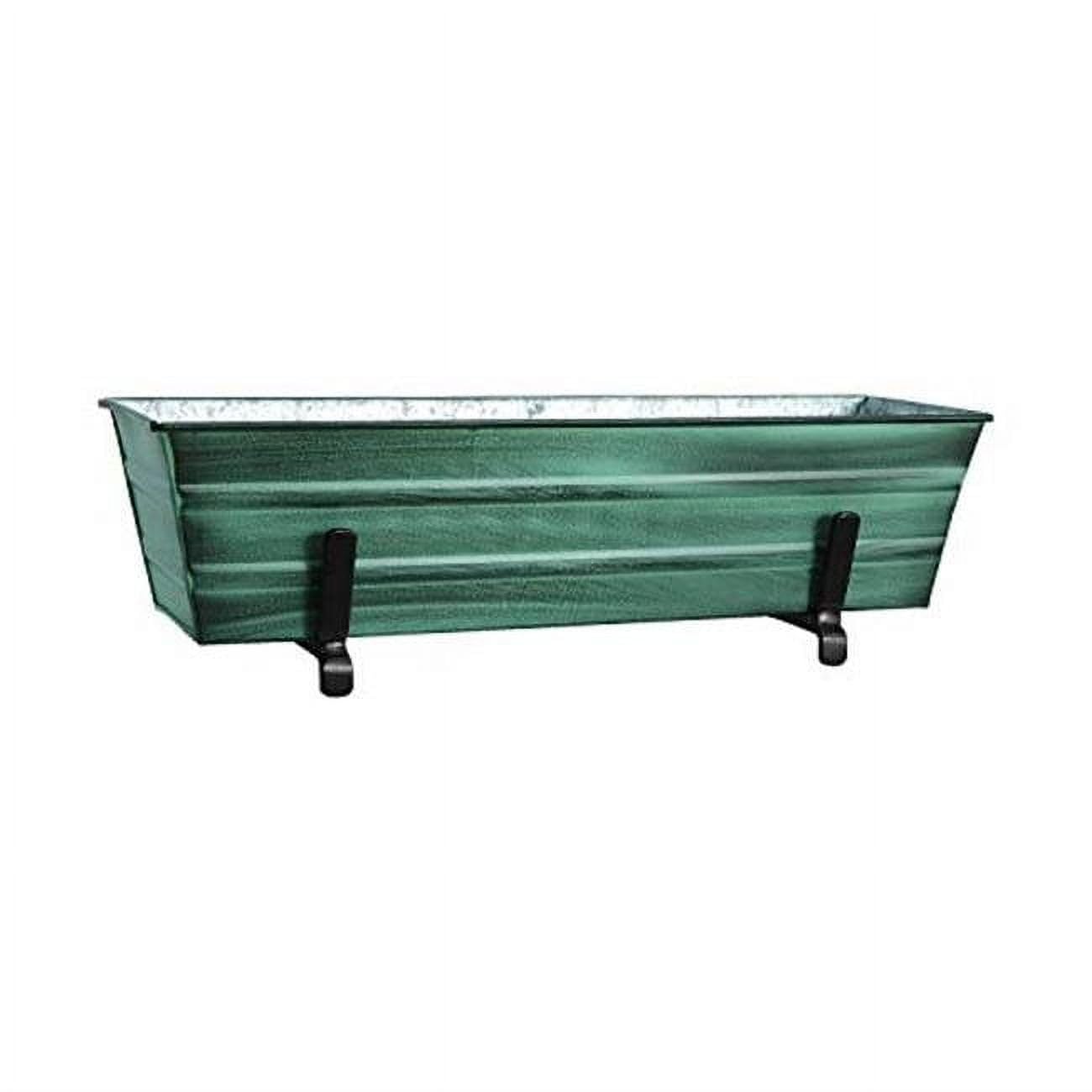 2 x 6 Railings Flower Box with Brackets Green - Small