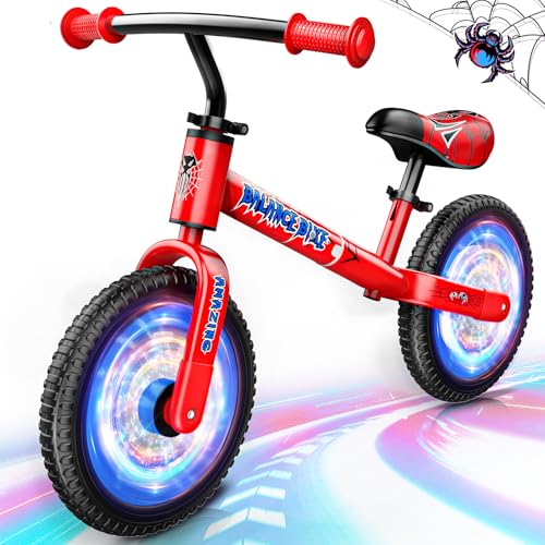 Braxel Bicicleta sin Pedales para Niños de 2 a 5 Años hasta 35 KG, Juguetes Niños 2 3 4 5 año Regalo Niño, Andador Niños Bici Bebe con Luminosas, Regalo Navidad Niños