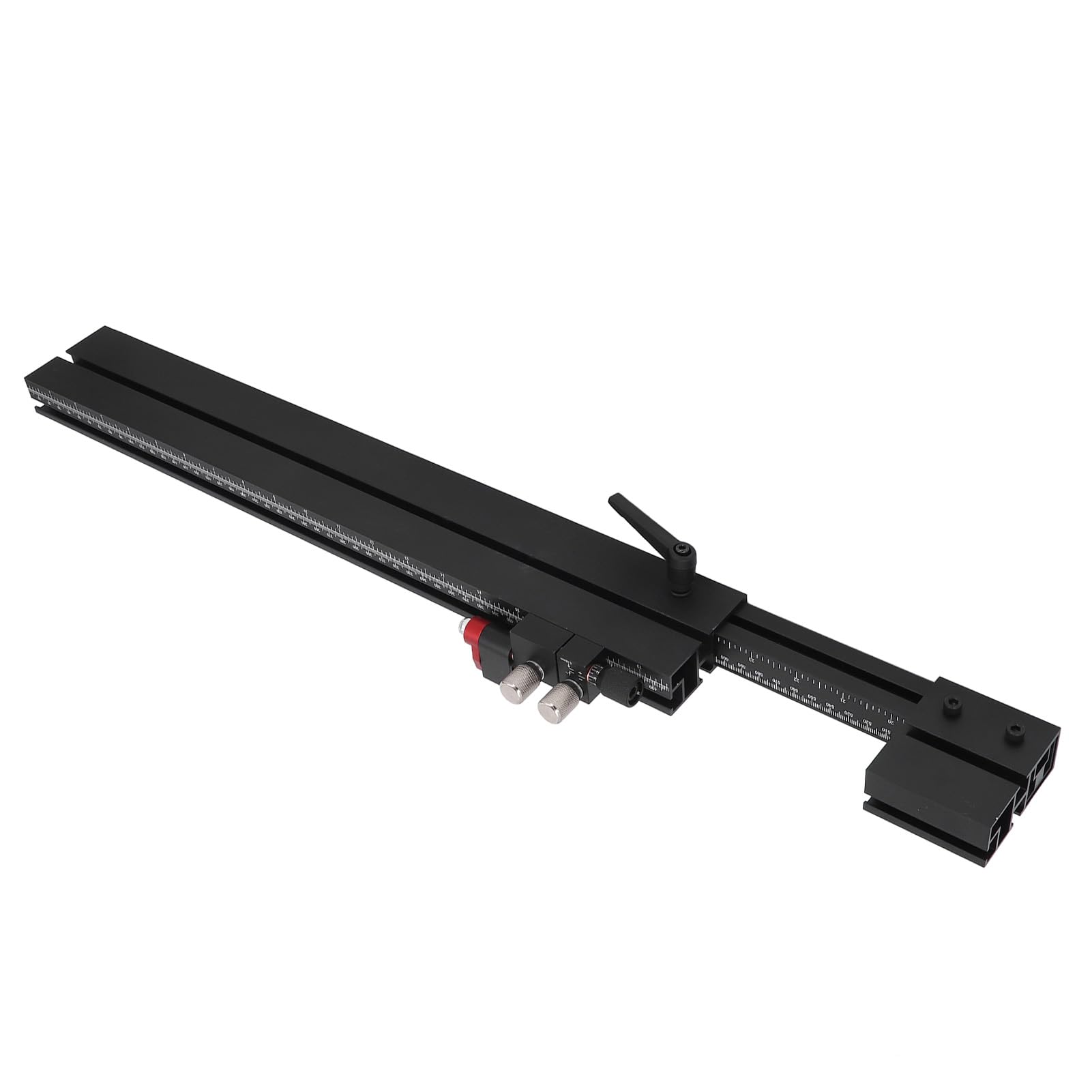 Sxhlseller Przykładnica Ukośna do Piły Stołowej z dwustronną skalą, długość Wysuwana 500-900 Mm, Obróbka o Wysokiej Dokładności, 2 X Uchwyt dla Hobbystów i Rzemieślników