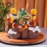 JFFQAA Shenron Statue Set Resin Dragon Statue + 3.5cm Crystal Ball Set of 7 + 0.71kg Mountain Stands Suitable for Party Decoration Lovers Collectibles(Shenron Statue Set)