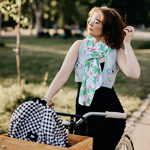 KESYOO St. Cachecol Do Dia de Patricks Shamrock Xale Irlandês Lenços de Trevo Embrulhar para Mulhere