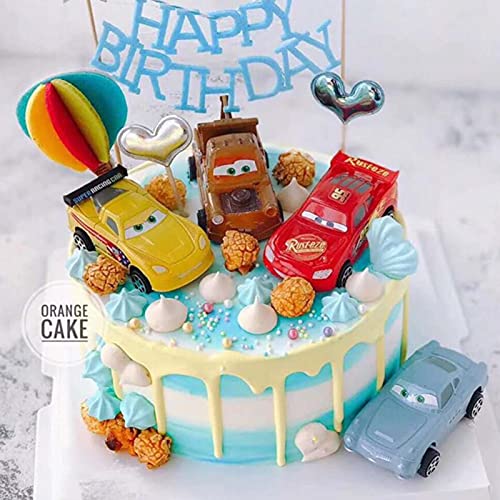12 Pcs Mini Racers Cars Miniature Car Figurine Toys For Car Cake Toppers Cupcake Decorations Party Stocking Stuffers #TOP4